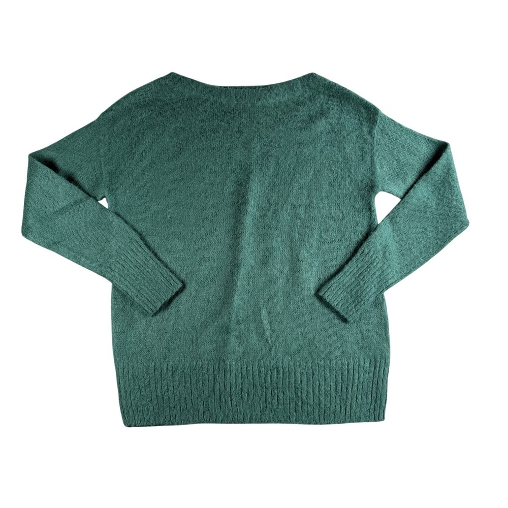 Caslon Sweater Womens L Green Mohair Wool‎ Blend Pullover Soft Cozy Lightweight